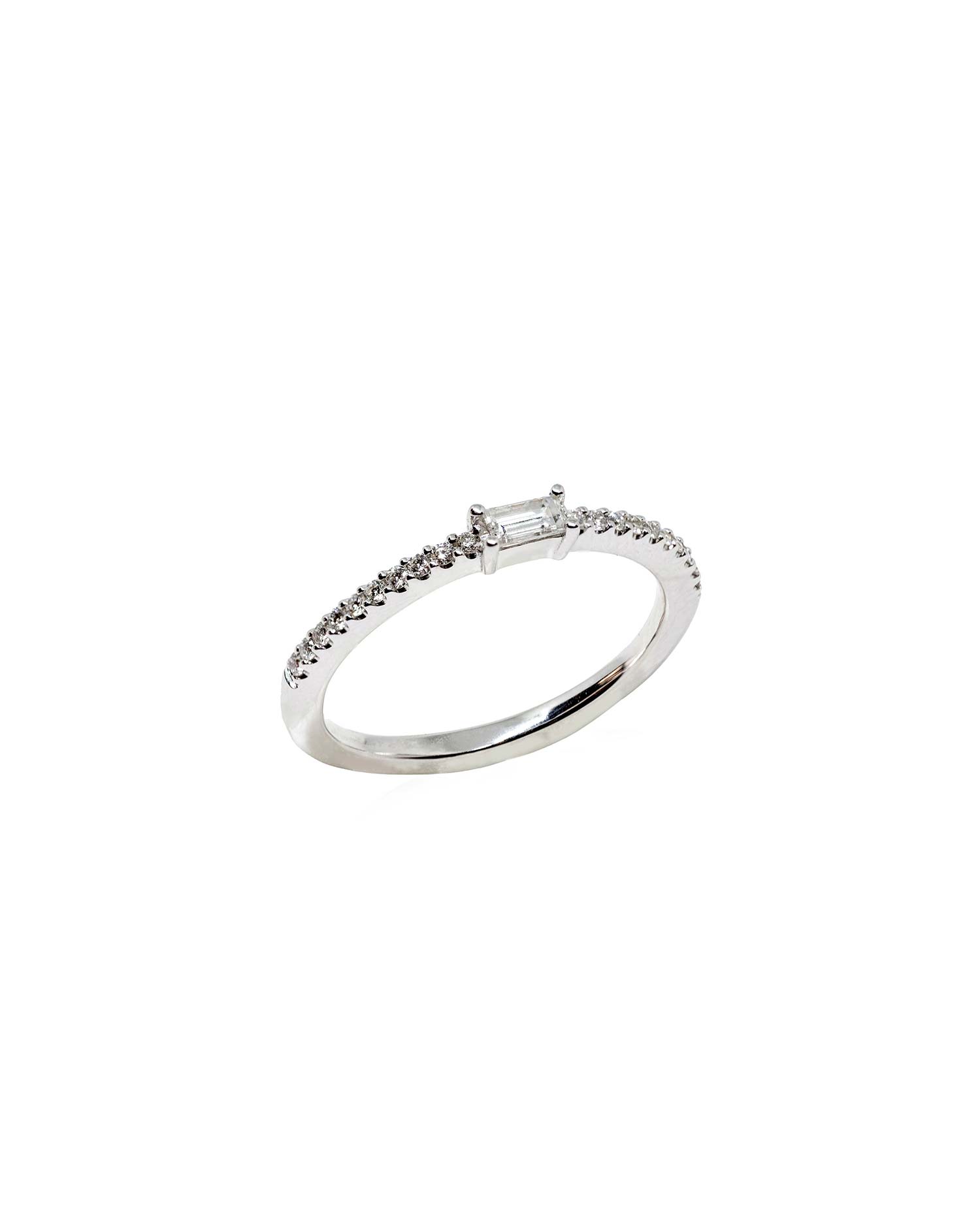 Anillo Oro Blanco Diamantes