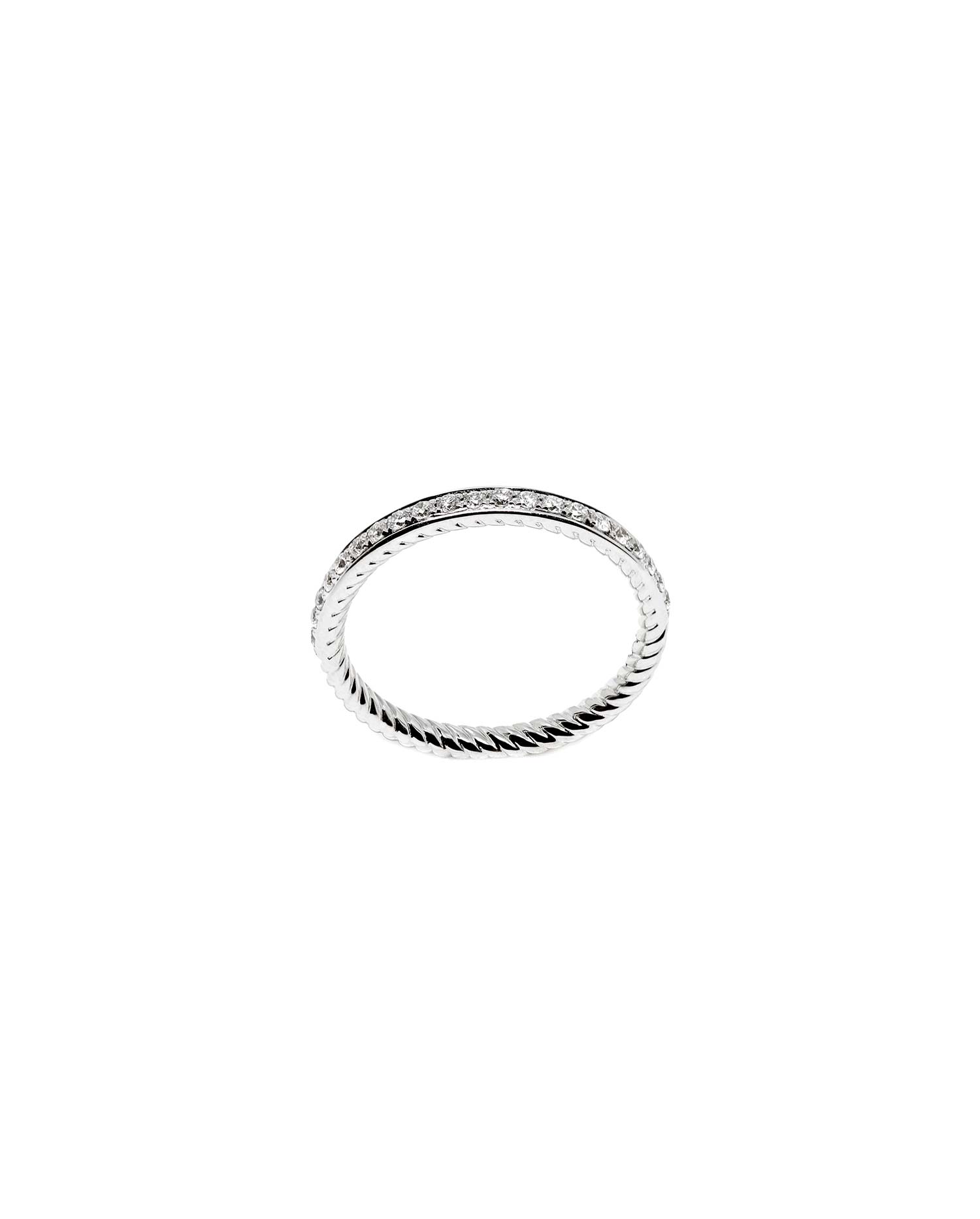 Anillo Oro Blanco Diamantes
