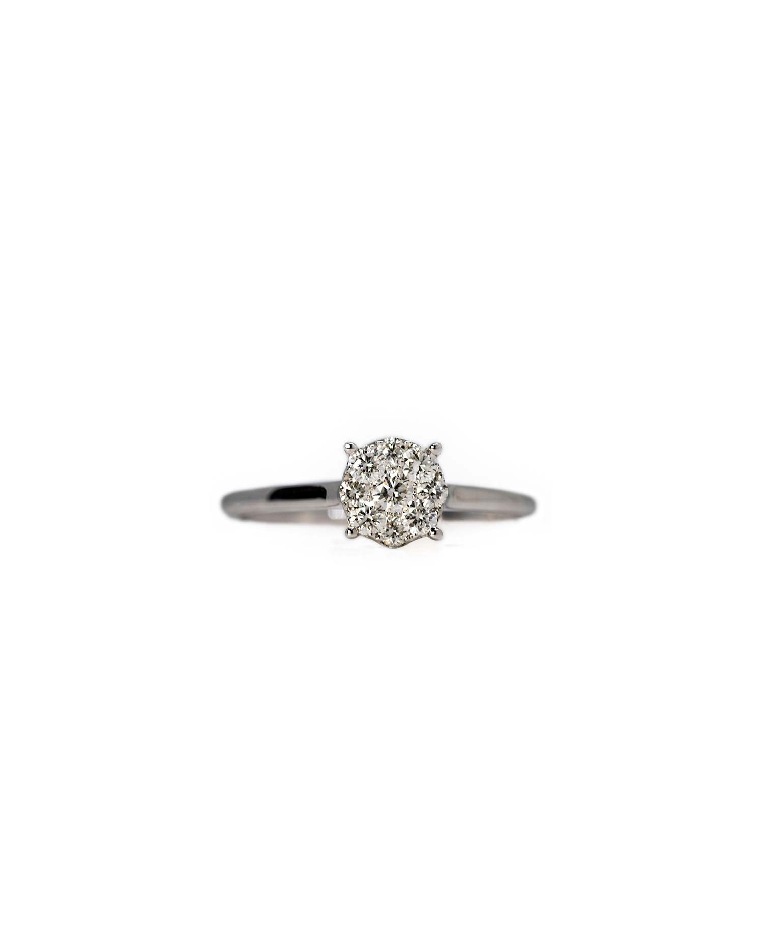 Anillo Oro Blanco Diamante