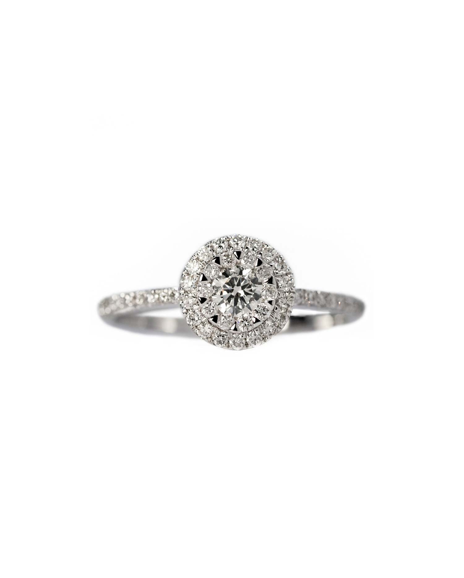 Anillo Oro Blanco Diamantes