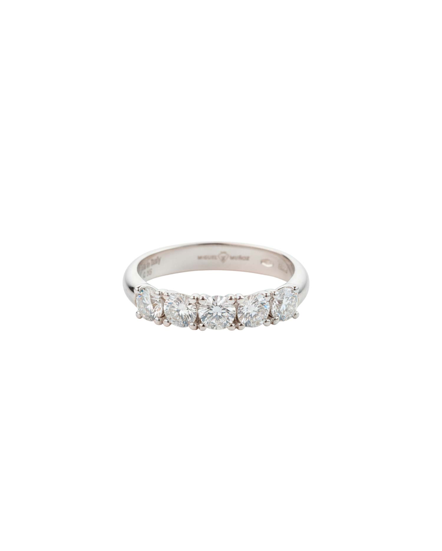 Anillo Oro Blanco con Diamantes.
