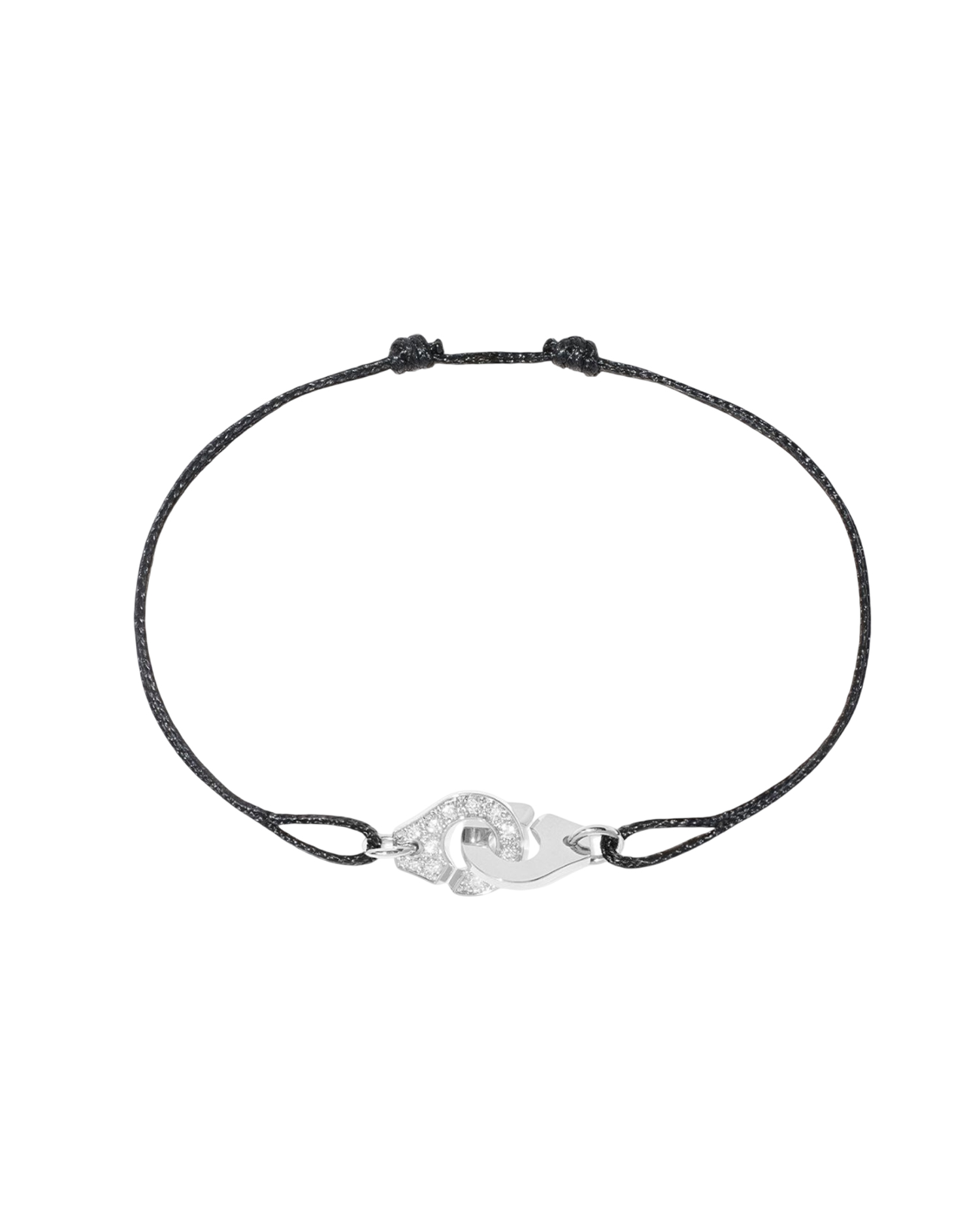 Pulsera de cordón Menottes dinh van XS oro blanco y diamantes