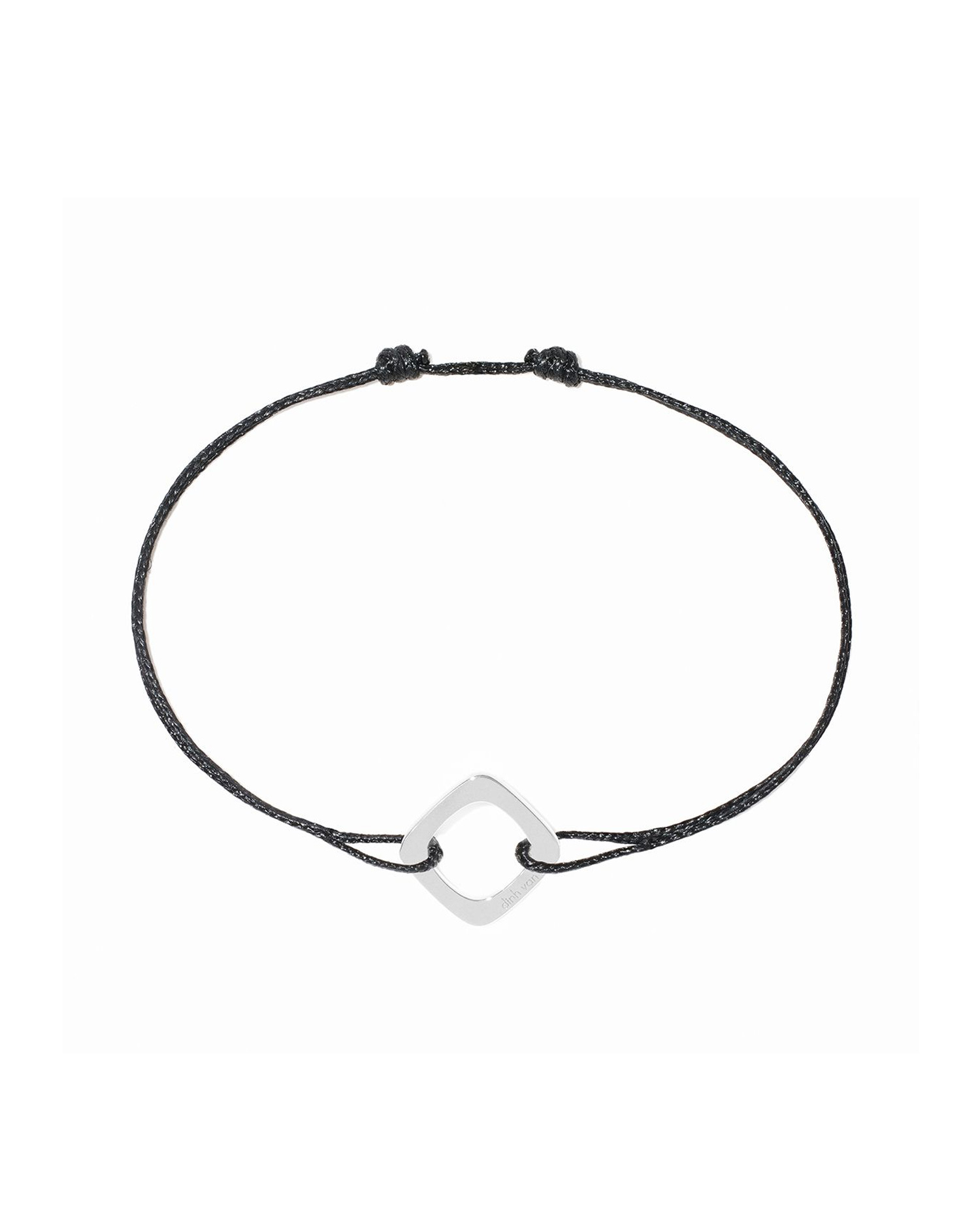 Pulsera cordón Impression modelo pequeño oro blanco