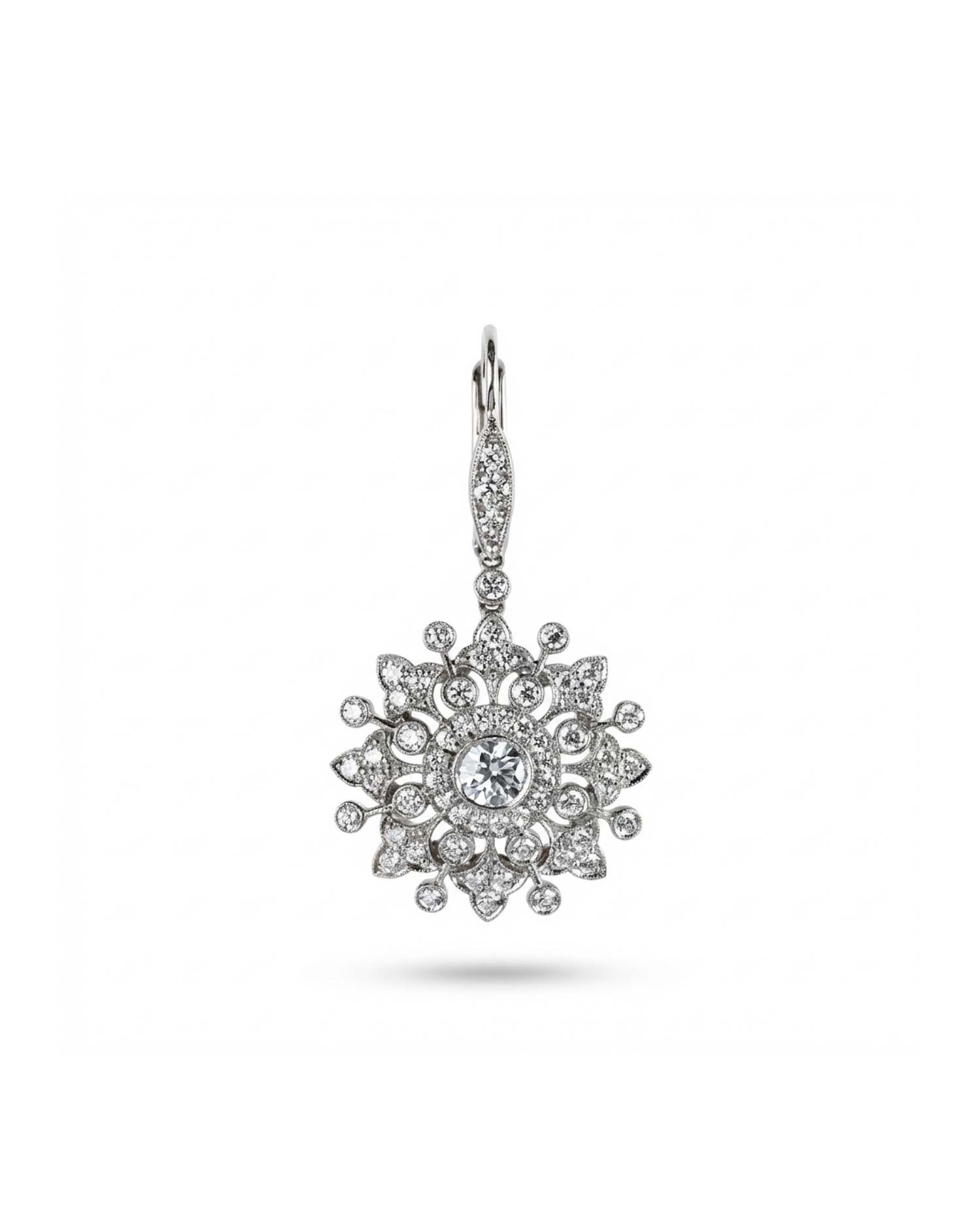 Pendientes Oro Blanco Diamantes