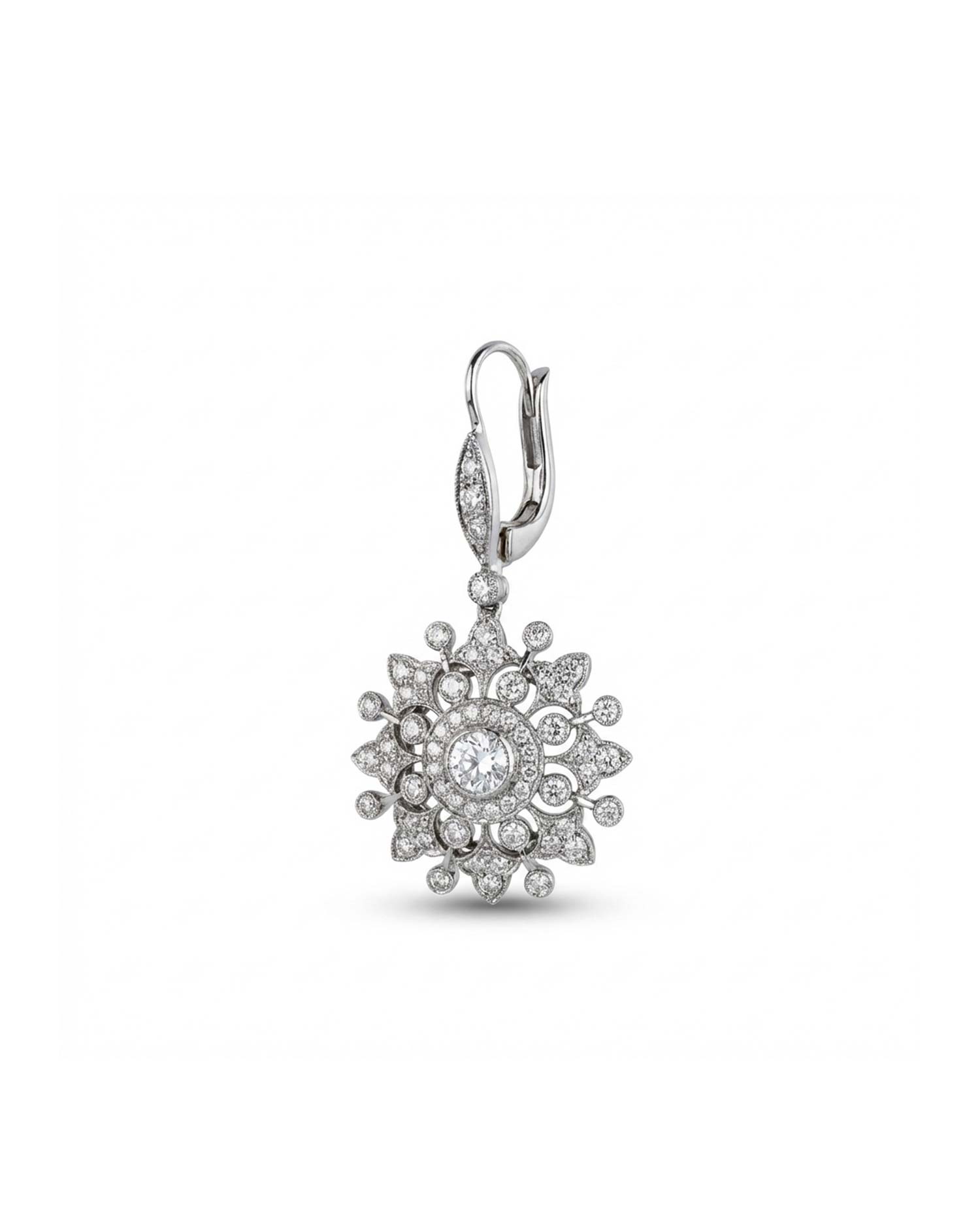 Pendientes Oro Blanco Diamantes