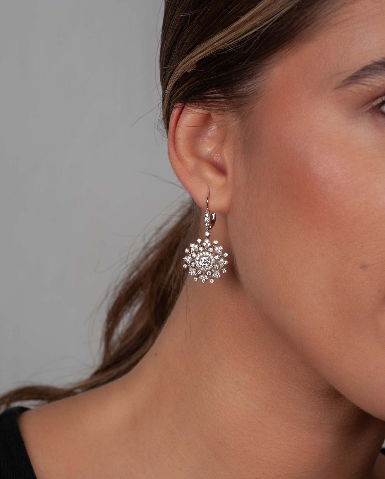Pendientes Oro Blanco con Diamantes