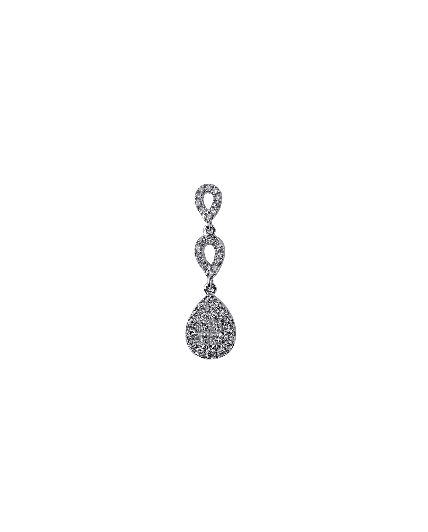Pendientes Oro Blanco Diamantes