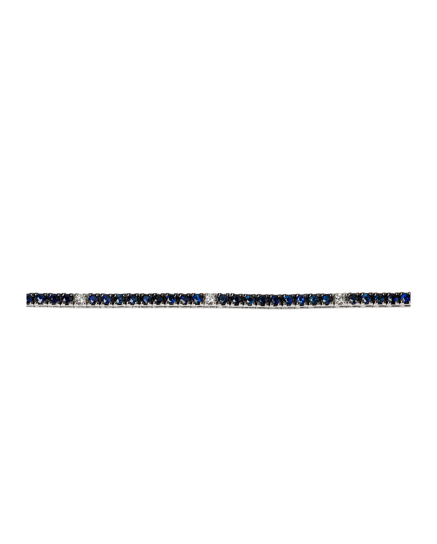 Pulsera Oro Blanco con Zafiros.