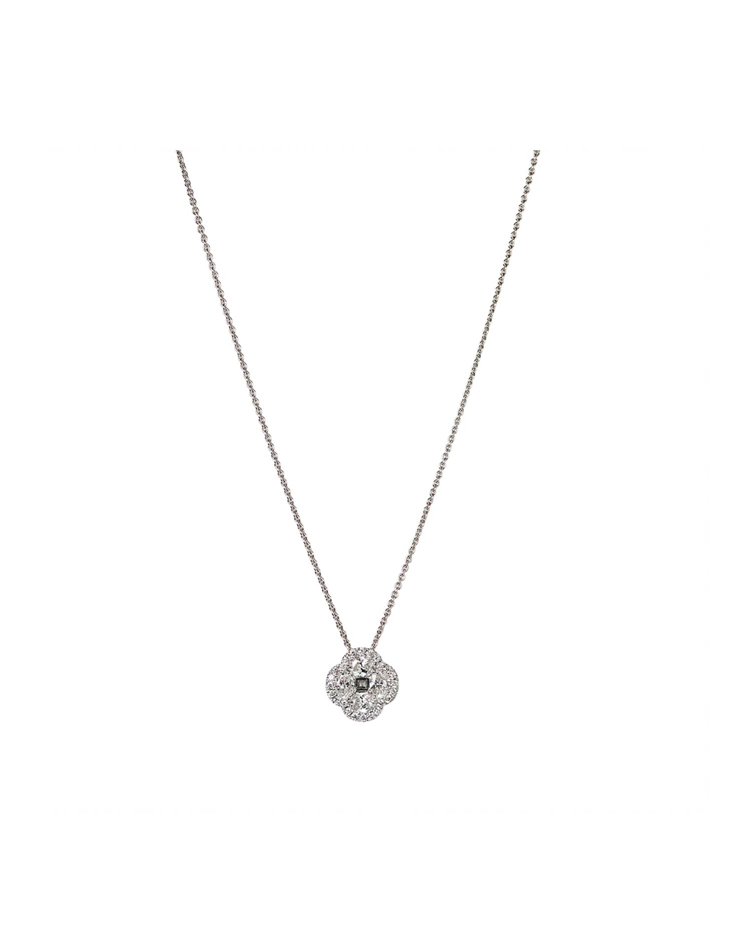 Colgante Oro Blanco Diamantes