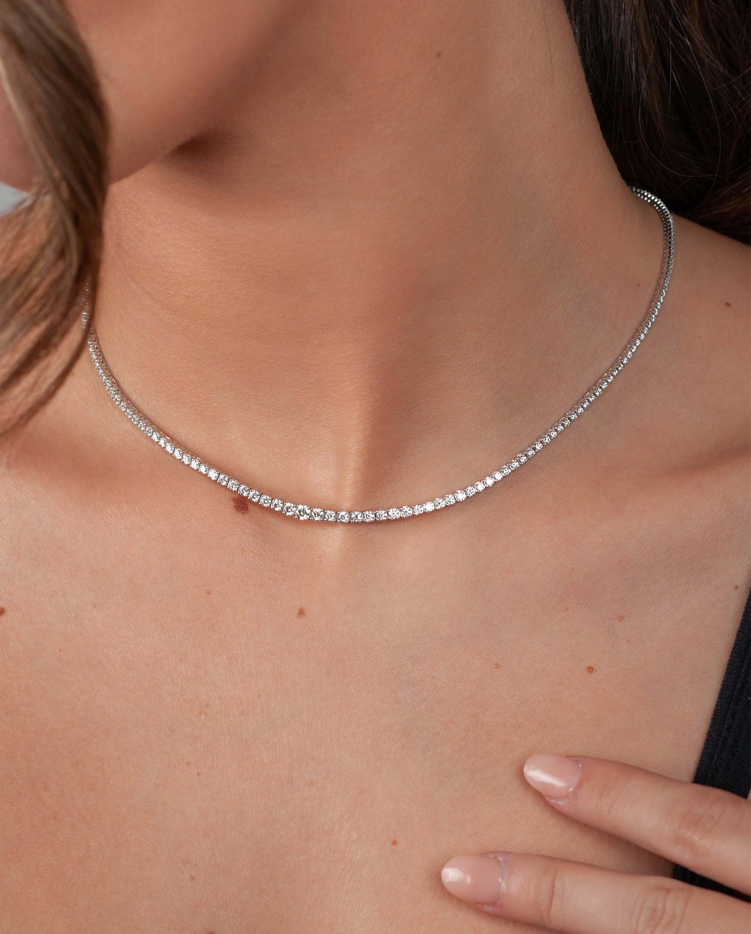 Colgante Oro Blanco con Diamantes