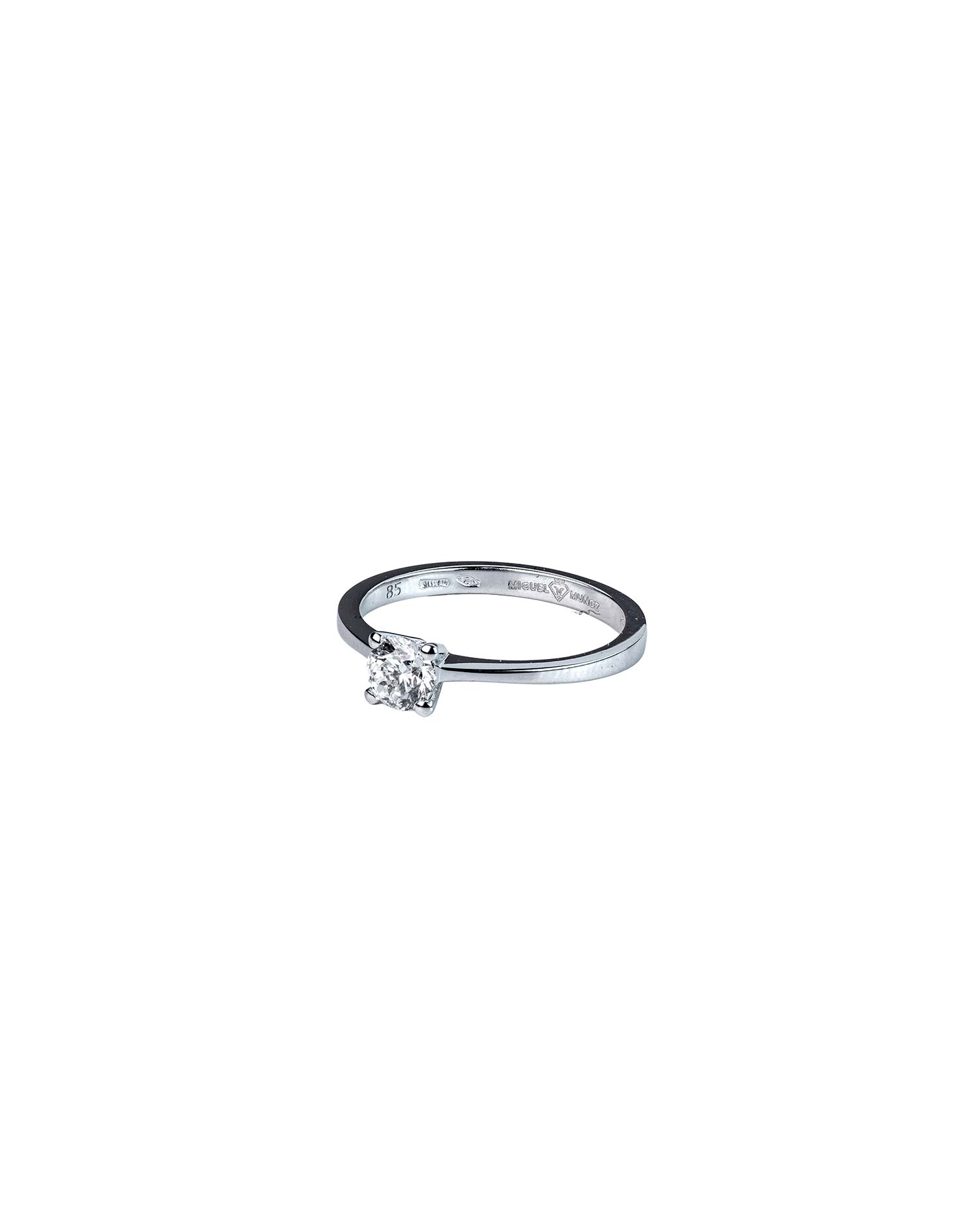Anillo Oro Blanco con Diamante