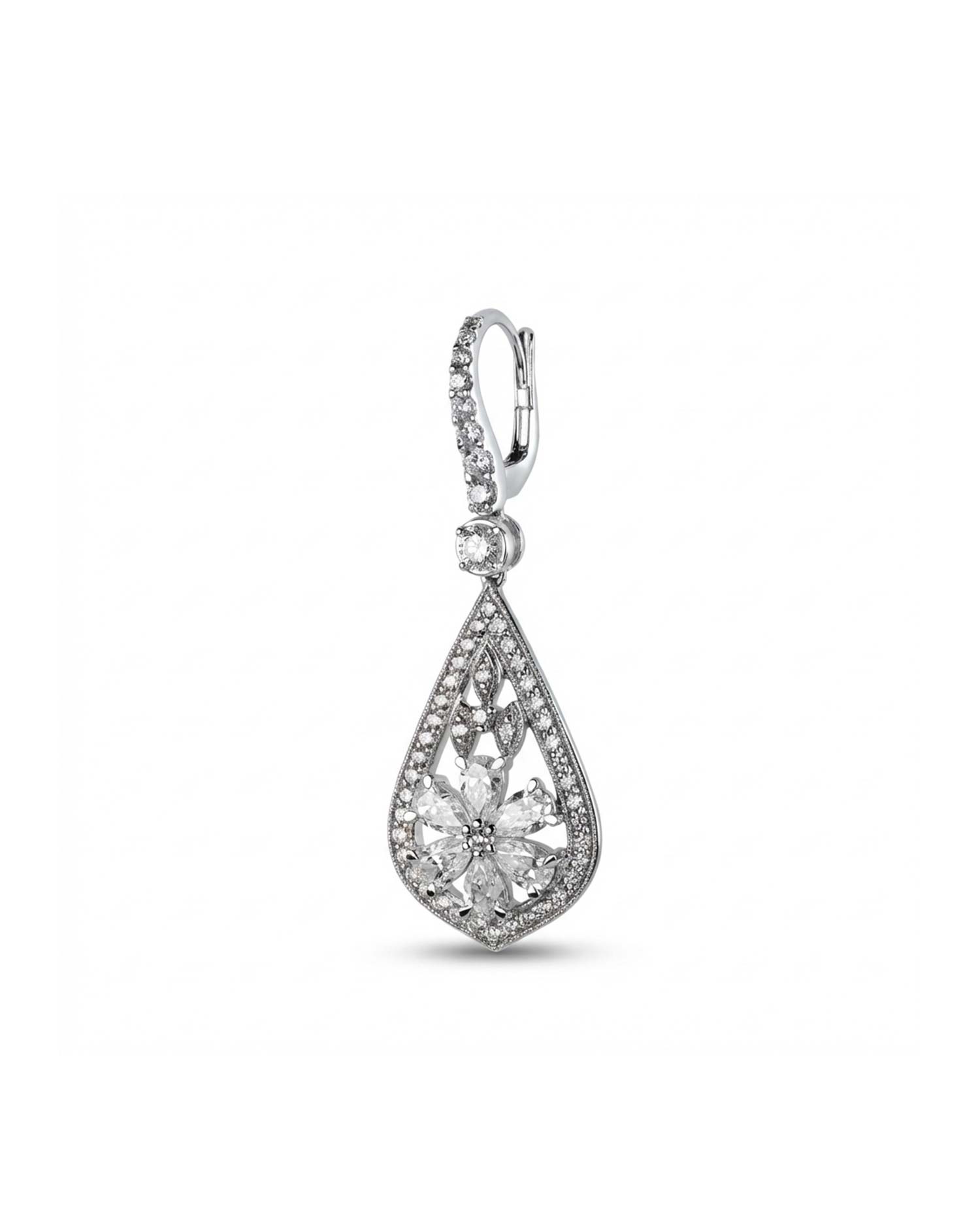 Pendientes Oro Blanco Diamantes