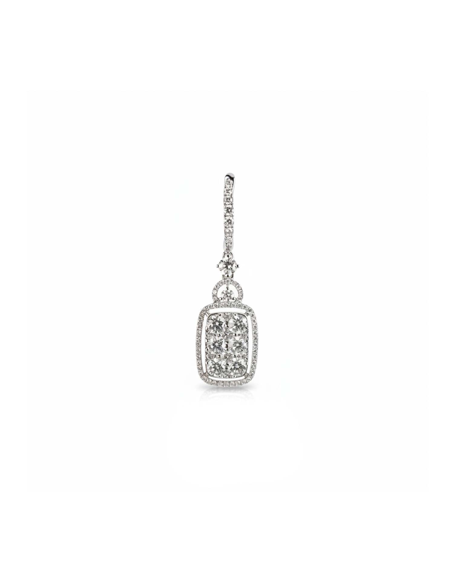 Pendientes Oro Blanco Diamantes