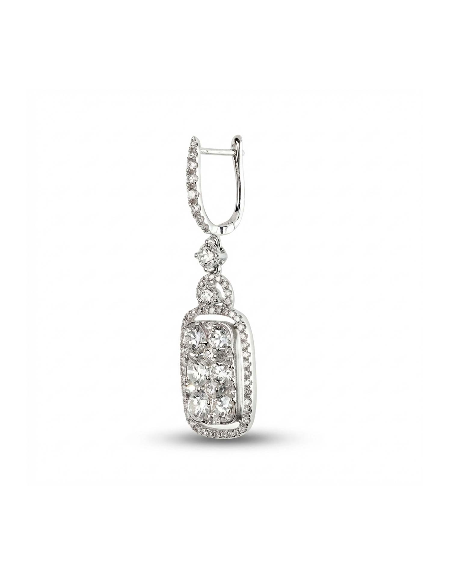 Pendientes Oro Blanco con Diamantes.
