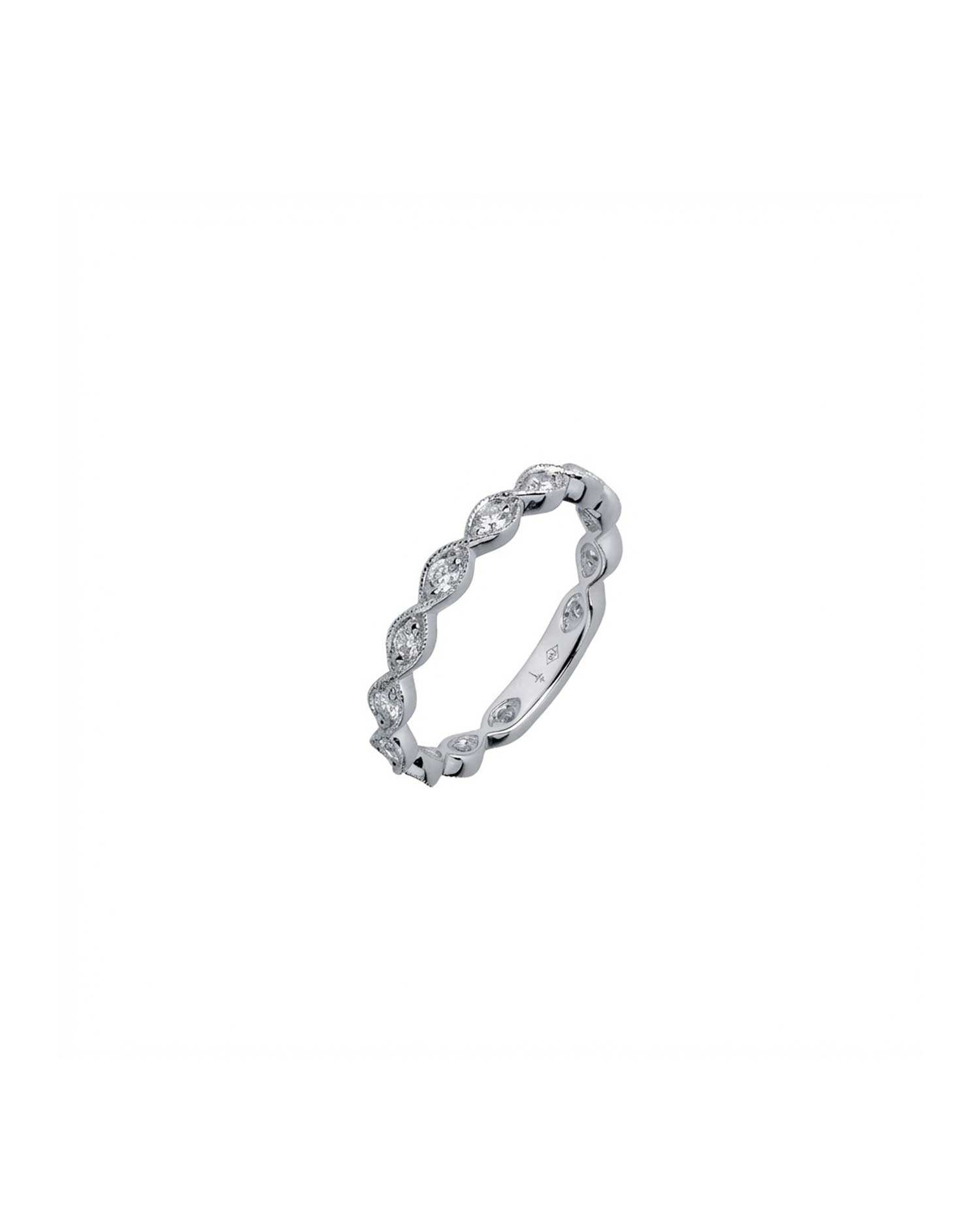 Anillo Oro Blanco con Diamantes