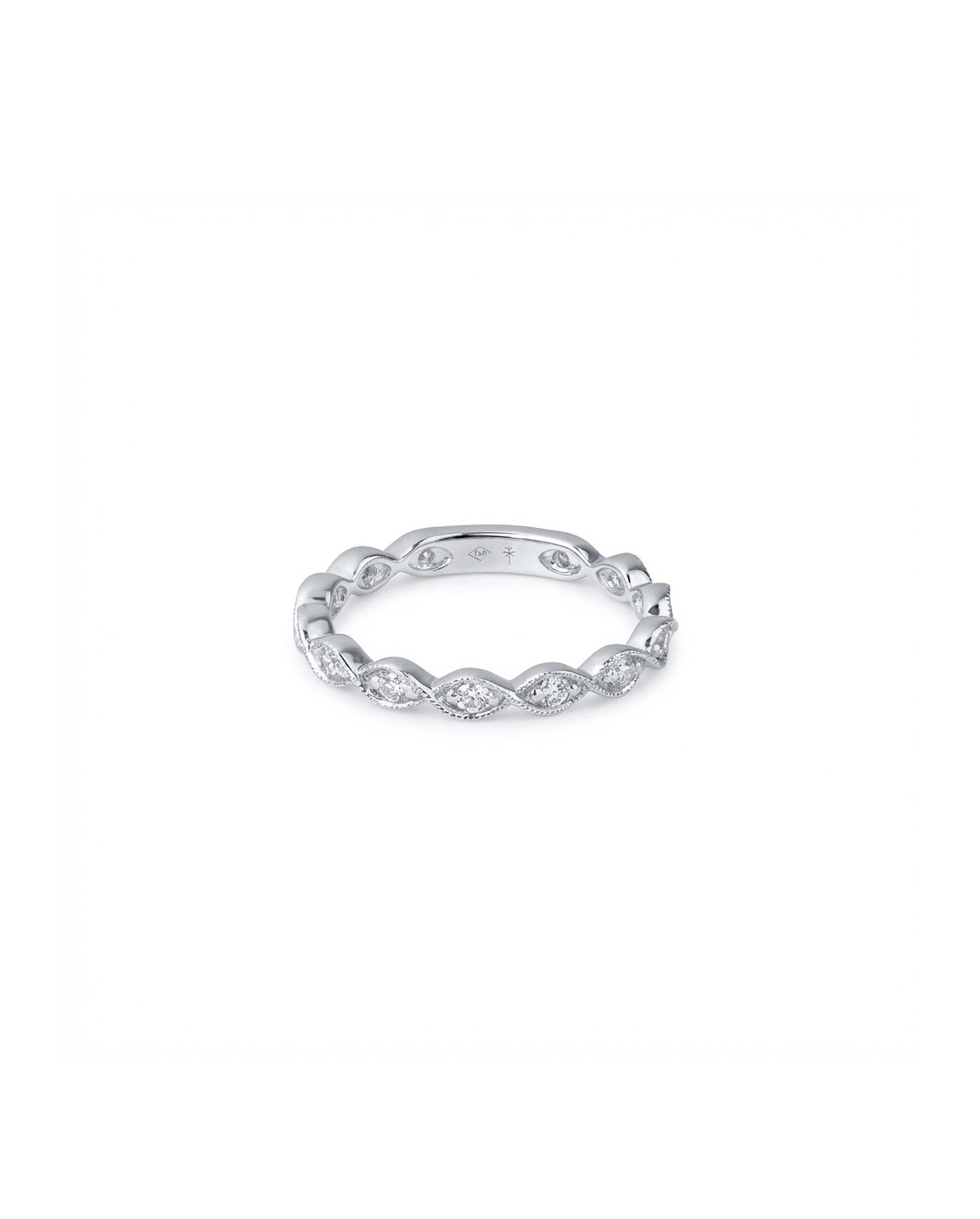 Anillo Oro Blanco con Diamantes