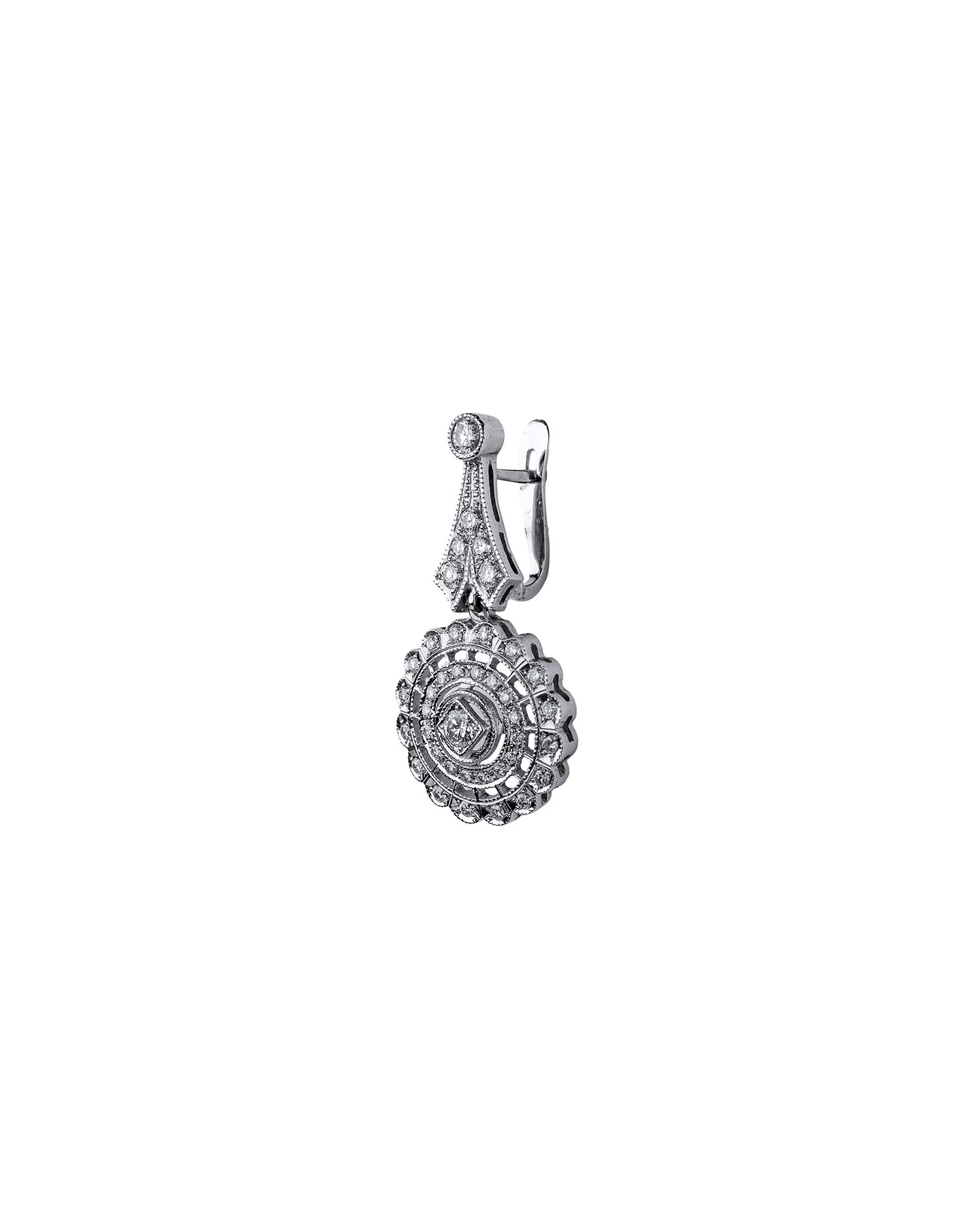 Pendientes Oro Blanco con Diamantes