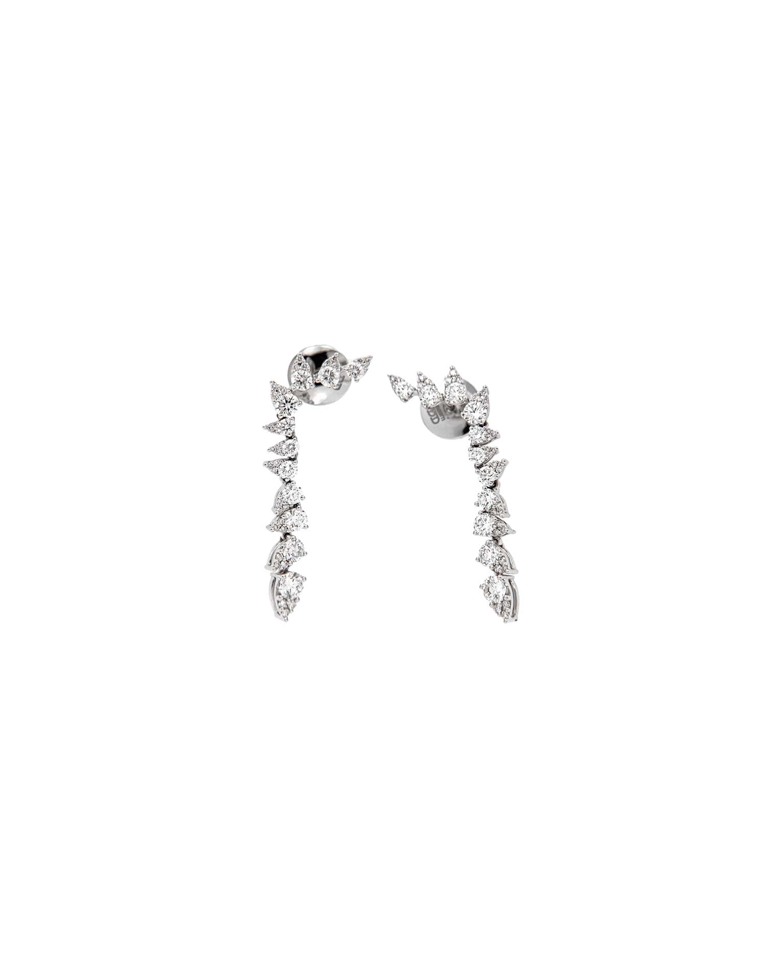 Pendientes Oro Blanco Diamantes