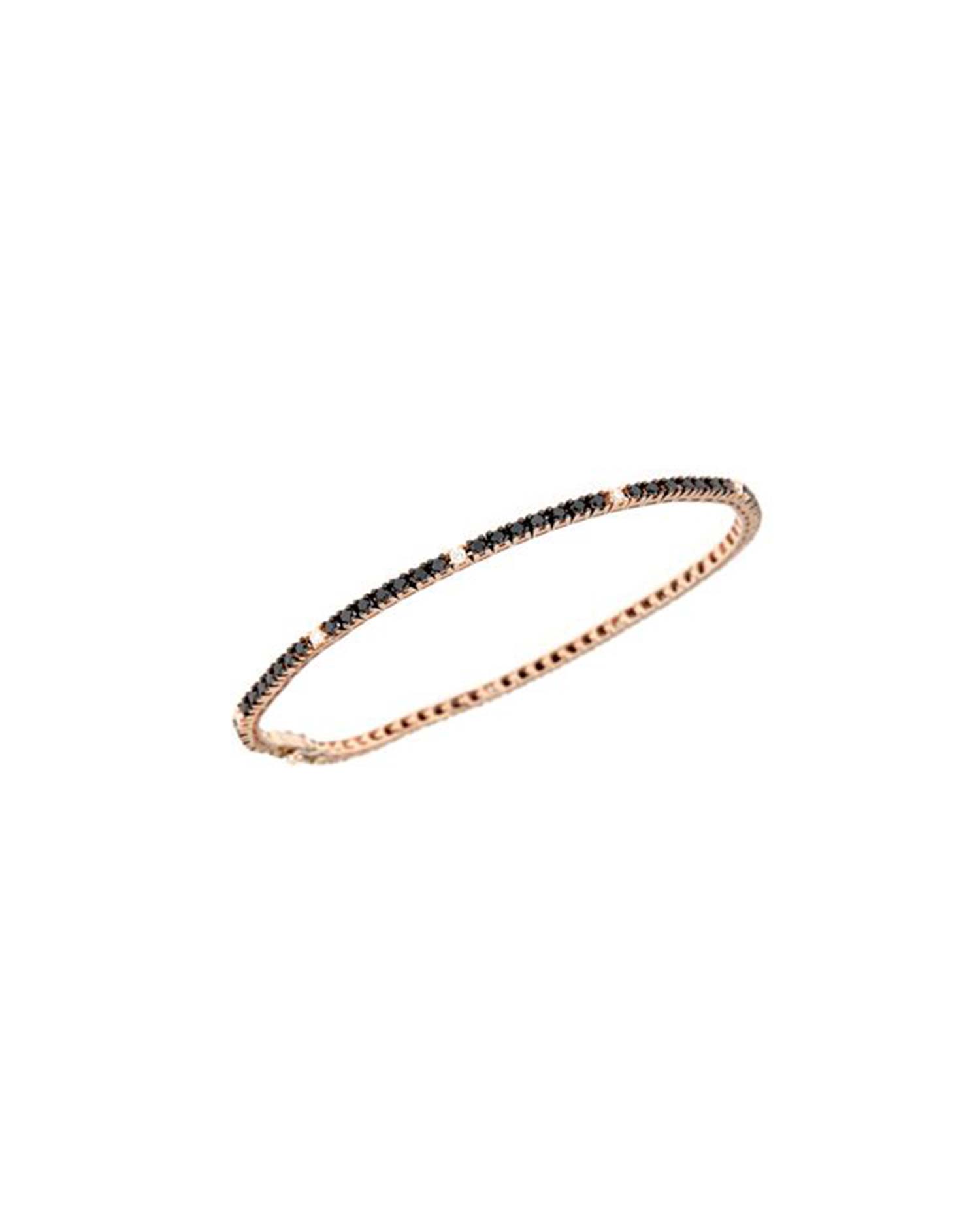 Pulsera Oro Rosa Diamantes Ónix