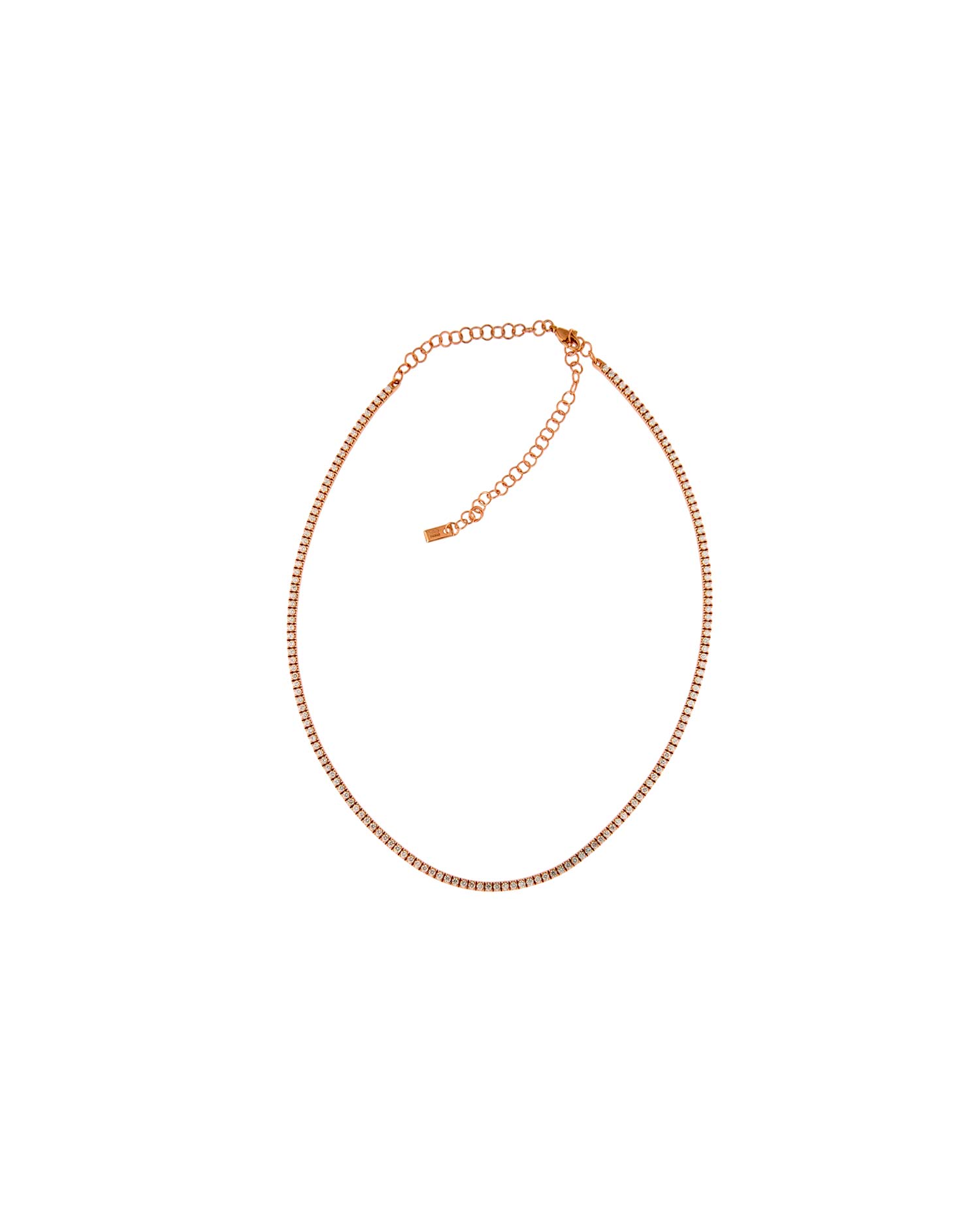 Collar Oro Rosa Diamantes.